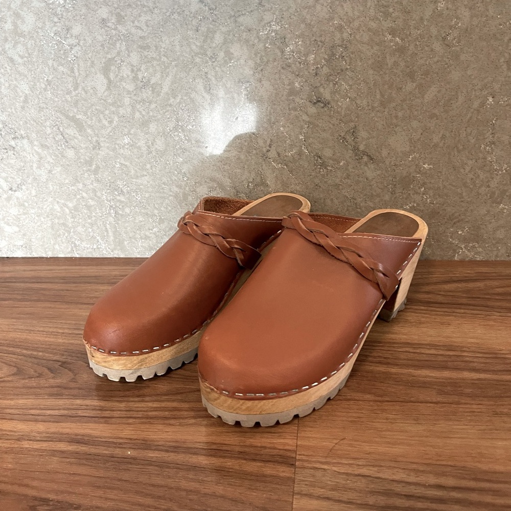 Women's Tan Leather Boots - Bjork, gently loved